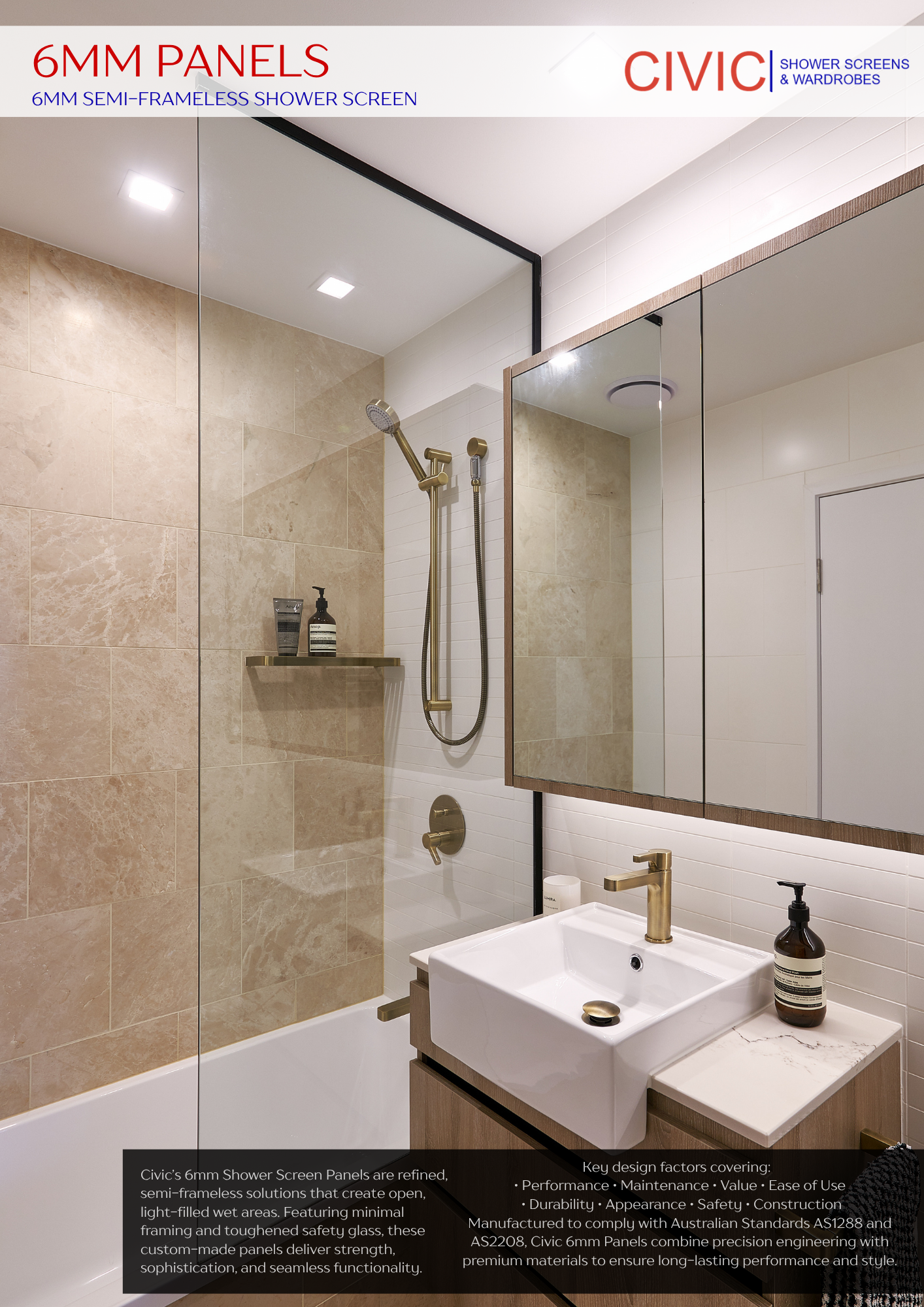  6mm PANELS: SHOWER SCREENS BROCHURE